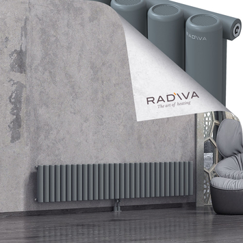 Mati Radiateur En Aluminium 400x2216 Anthracite Bas Milieu 50mm