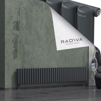Mati Radiateur En Aluminium 400x2438 Anthracite Foncé Bas à gauche 50mm