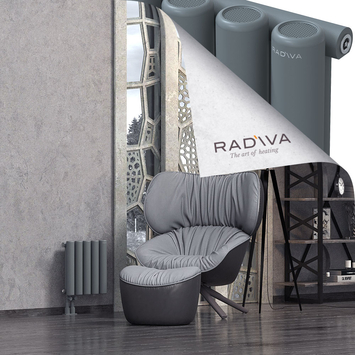 Mati Radiateur En Aluminium 400x366 Anthracite Bas à gauche 50mm