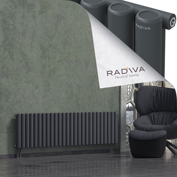 Mati Radiateur En Aluminium 500x1920 Anthracite Foncé Bas à gauche 50mm