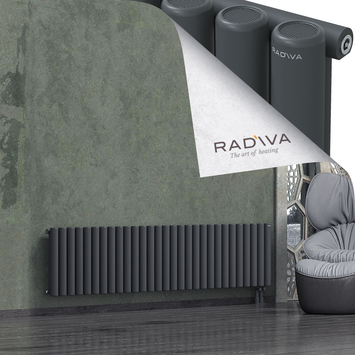 Mati Radiateur En Aluminium 500x2142 Anthracite Foncé Bas à droite 50mm