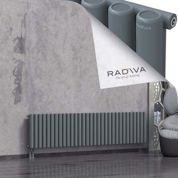 Mati Radiateur En Aluminium 500x2290 Anthracite Bas à gauche 50mm