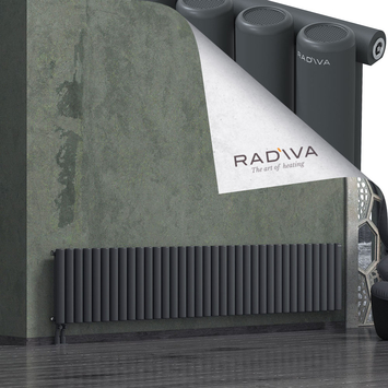 Mati Radiateur En Aluminium 500x2586 Anthracite Foncé Bas à gauche 50mm