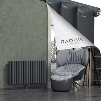 Mati Radiateur En Aluminium 600x1180 Anthracite Foncé Bas Milieu 50mm