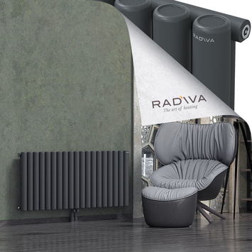Mati Radiateur En Aluminium 600x1402 Anthracite Foncé Bas Milieu 50mm