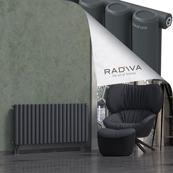 Mati Radiateur En Aluminium 600x1402 Anthracite Foncé Bas à gauche 50mm