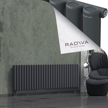 Mati Radiateur En Aluminium 600x2068 Anthracite Foncé Bas à gauche 50mm