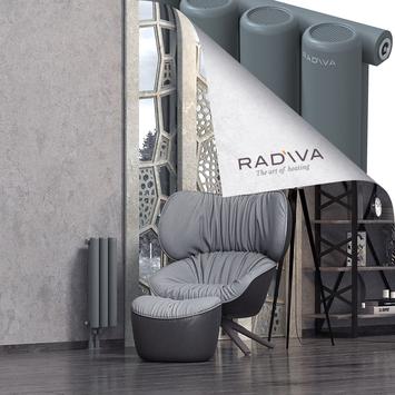 Mati Radiateur En Aluminium 600x218 Anthracite Bas à gauche 50mm
