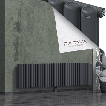Mati Radiateur En Aluminium 600x2438 Anthracite Foncé Bas Milieu 50mm