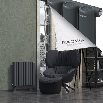 Mati Radiateur En Aluminium 600x662 Anthracite Foncé Bas à gauche 50mm