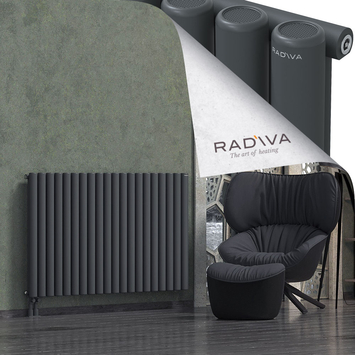 Mati Radiateur En Aluminium 900x1476 Anthracite Foncé Bas à gauche 50mm