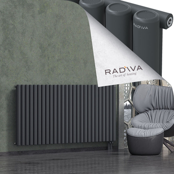 Mati Radiateur En Aluminium 900x1920 Anthracite Foncé Bas à droite 50mm