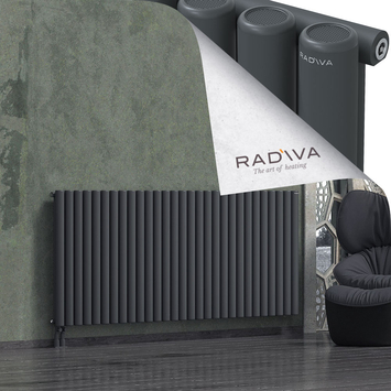 Mati Radiateur En Aluminium 900x2142 Anthracite Foncé Bas à gauche 50mm