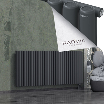Mati Radiateur En Aluminium 900x2216 Anthracite Foncé Bas à droite 50mm