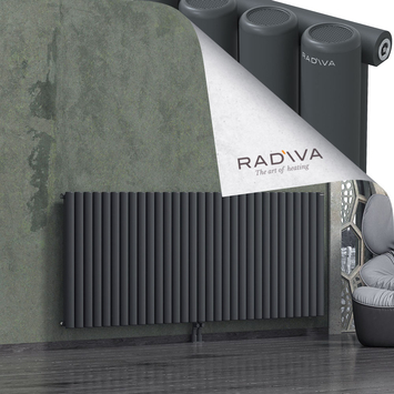 Mati Radiateur En Aluminium 900x2290 Anthracite Foncé Bas Milieu 50mm