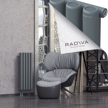 Mati Radiateur En Aluminium 900x366 Anthracite Bas à gauche 50mm