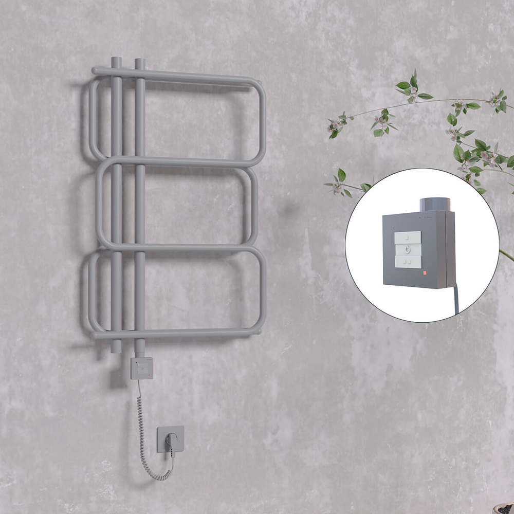 Matsu Elektrikli Havlupan 540x884 Antrasit (KTX1 Termostat) 300W Spiral Kablolu - 1