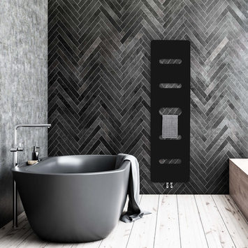 Mekong Slim Design Towel Rail 490x1790 Black