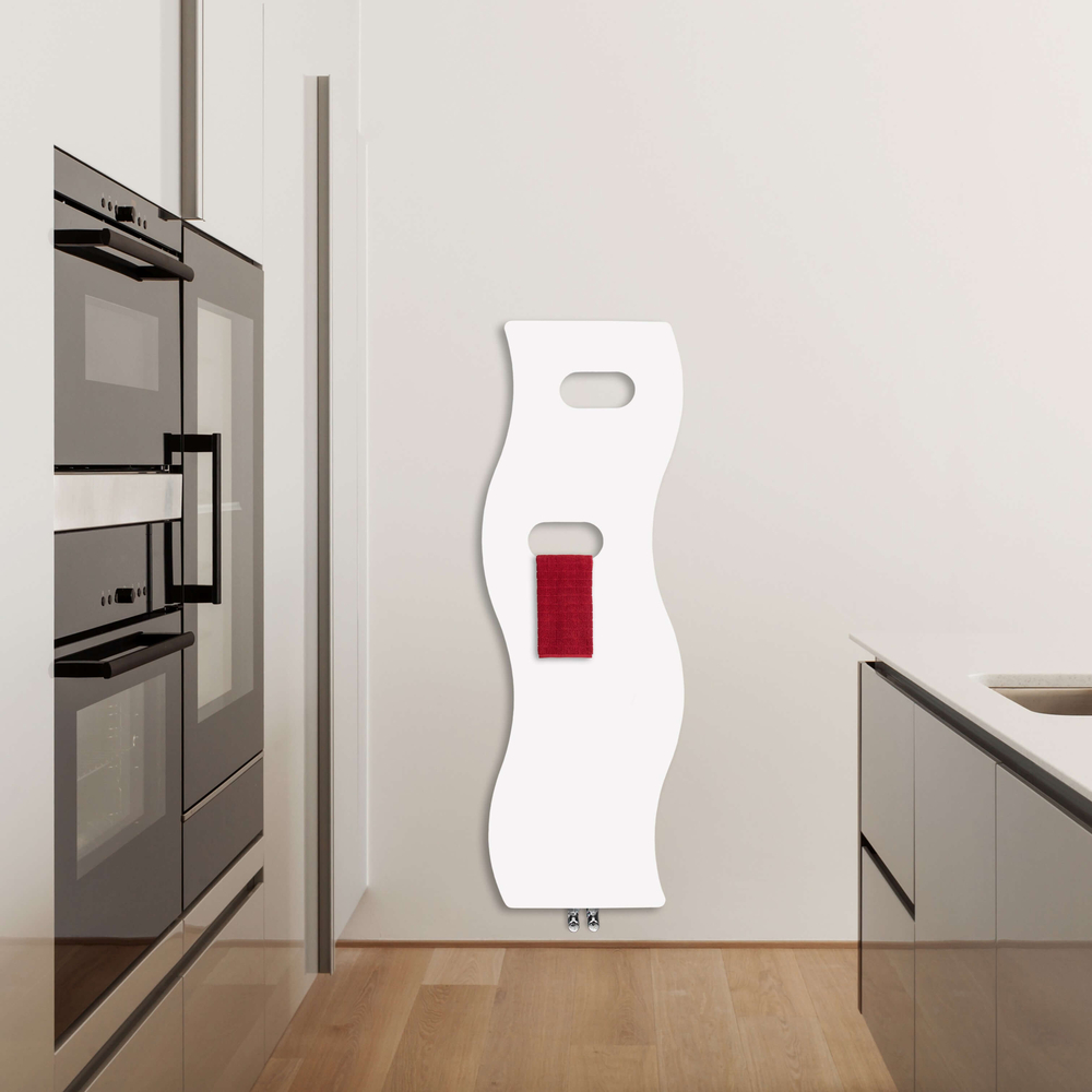Muscha Slim Design Towel Rail 500x1390 White - 2