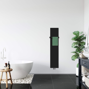 Navos Slim Design Towel Rail 250x1190 Black