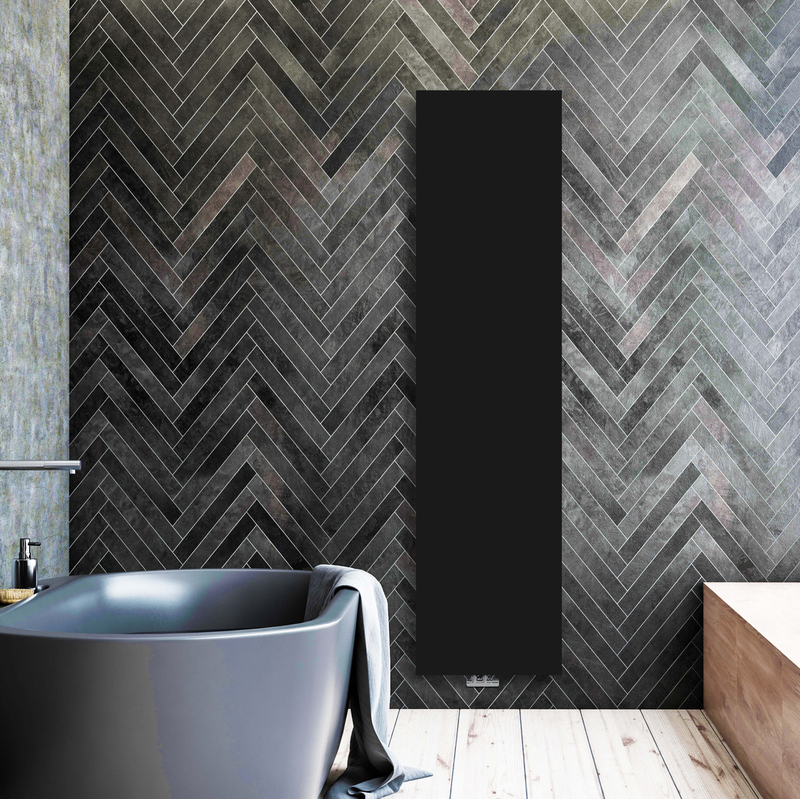 Navos Slim Design Towel Rail 450x1790 Black