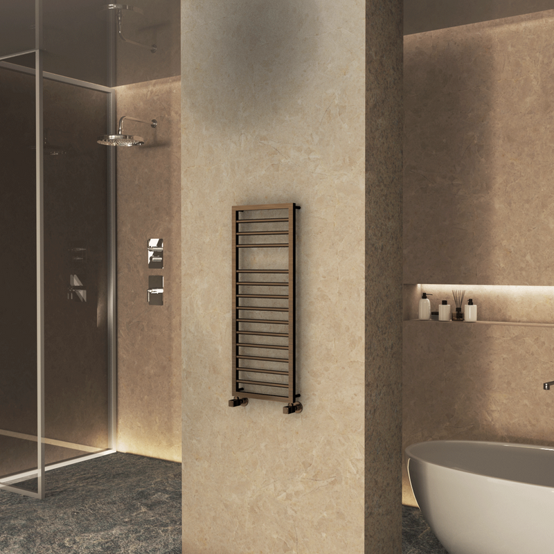 Naxos Decorative Towel Rail 500x1193 Antique Copper 