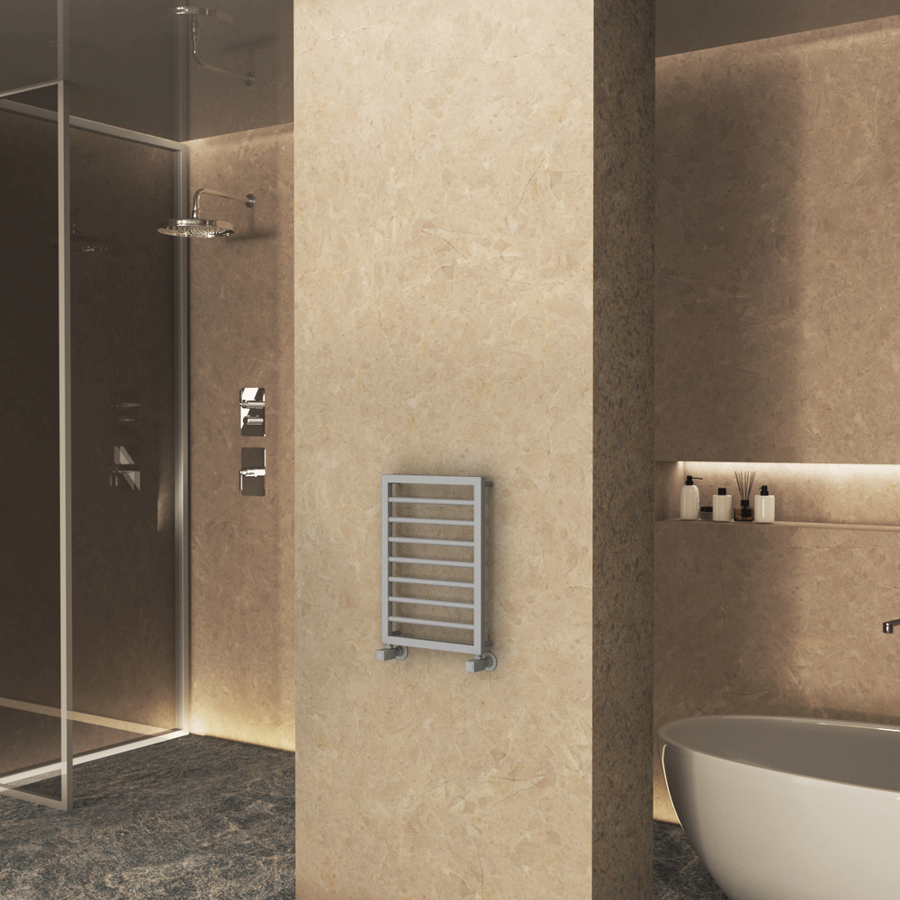 Naxos Decorative Towel Rail 450x655 Grey 7012 - 1