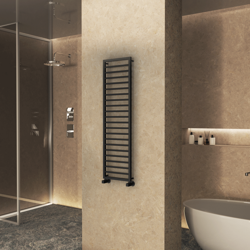 Naxos Decorative Towel Rail 500x1655 Black