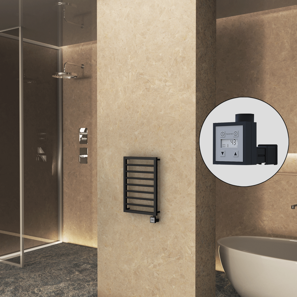 Naxos Electric Towel Warmer 450x655 Matte Black Ktx3 200 W - 1