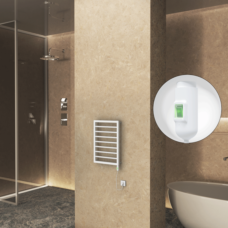 Naxos Elektrikli Havlupan 450x655 Beyaz (On/Off Düğmeli) 300W 
