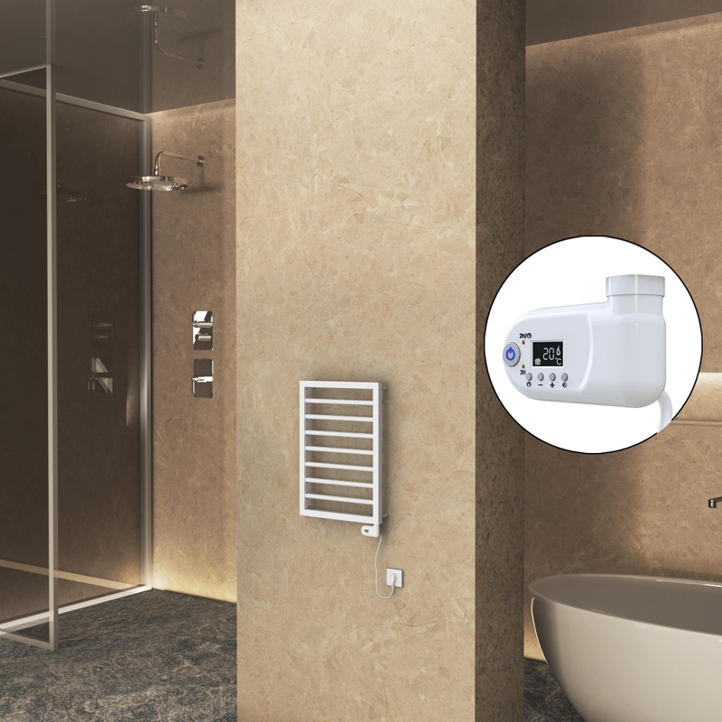Naxos Elektrikli Havlupan 450x655 Beyaz (Thesis Termostat) 300W 