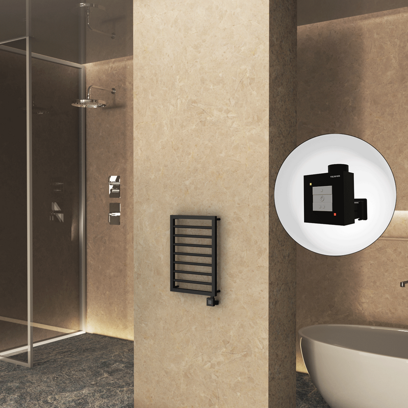 Naxos Electric Towel Warmer 450x655 Matte Black Ktx1 200 W