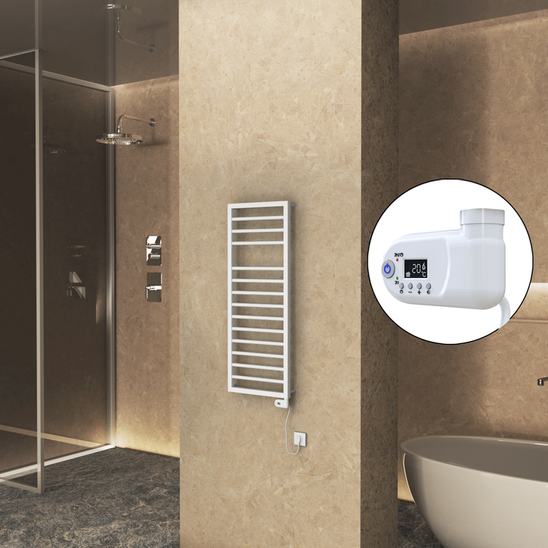 Naxos Elektrikli Havlupan 500x1193 Beyaz (Thesis Termostat) 600W 