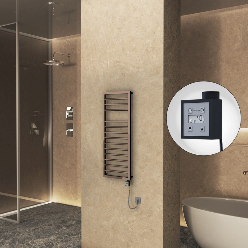 Naxos Elektrikli Havlupan 500x1193 Rose Gold (KTX3 Termostat) 300W Spiral Kablolu