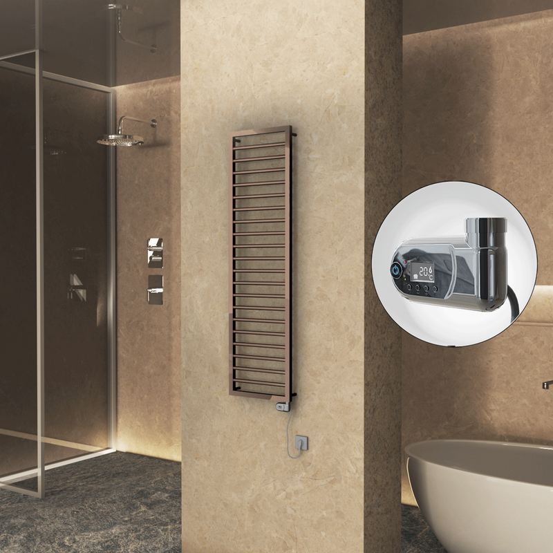 Naxos Elektrikli Havlupan 500x1655 Rose Gold (Thesis Termostat) 600W 