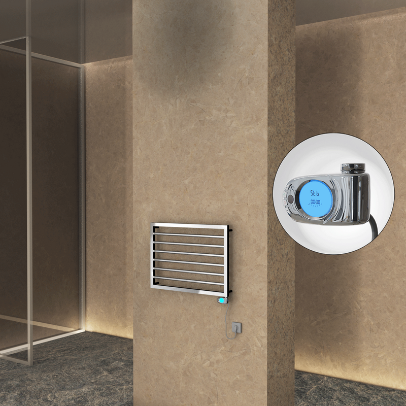 Naxos Elektrikli Havlupan 800x578 Krom (Musa Termostat) 300W 