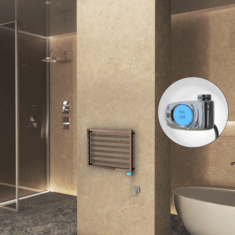 Naxos Elektrikli Havlupan 800x578 Rose Gold (Musa Termostat) 300W