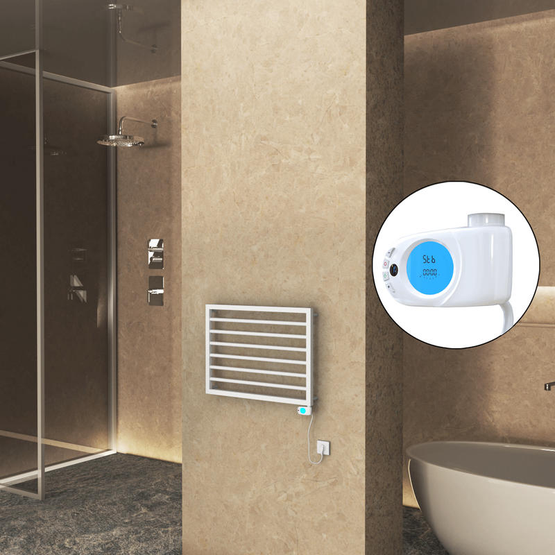 Naxos Sèche Serviettes Electrique 800x578 Mat Blanc 9016 Musa 300 W 