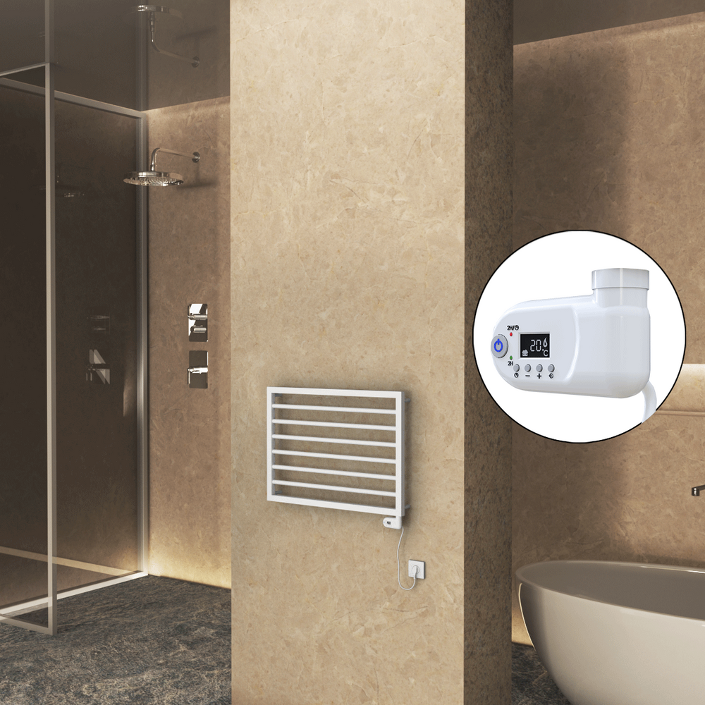 Naxos Sèche Serviettes Electrique 800x578 Mat Blanc 9016 Thesis 300 W - 1