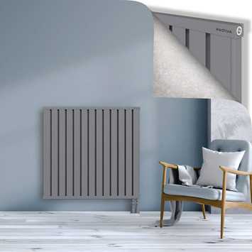 Obi Dekoratif Alüminyum Radyatör 1000x1044 Gri Alt Sağ 50mm