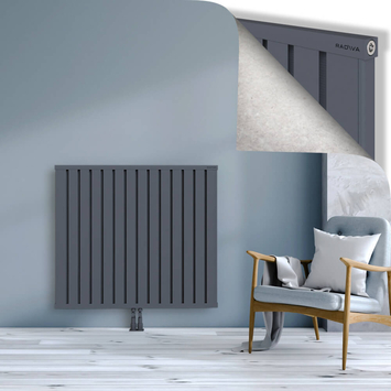 Obi Dekoratif Alüminyum Radyatör 1000x1124 Antrasit Alt Orta 50mm