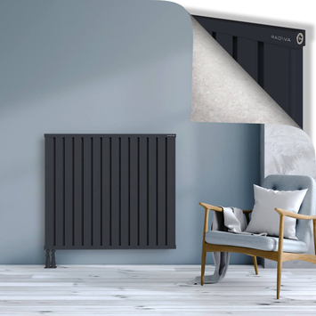 Obi Dekoratif Alüminyum Radyatör 1000x1124 Koyu Antrasit Alt Sol 50mm