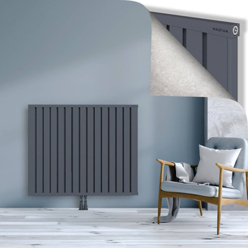 Obi Dekoratif Alüminyum Radyatör 1000x1204 Antrasit Alt Orta 50mm