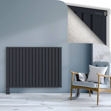 Obi Dekoratif Alüminyum Radyatör 1000x1364 Koyu Antrasit Alt Sol 50mm