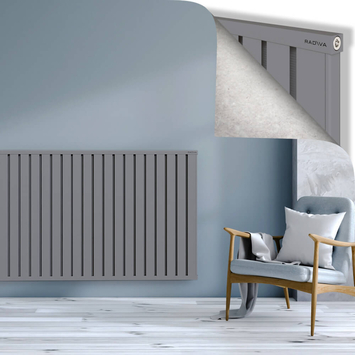 Obi Dekoratif Alüminyum Radyatör 1000x2004 Gri Alt Sol 50mm