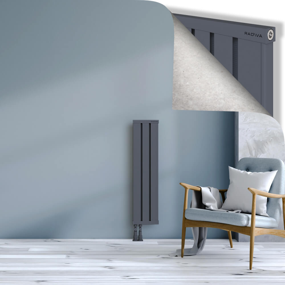 Obi Dekoratif Alüminyum Radyatör 1000x244 Antrasit - 4