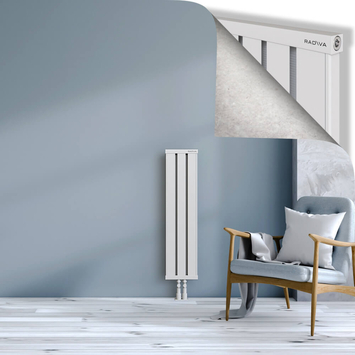 Obi Dekoratif Alüminyum Radyatör 1000x244 Beyaz Alt Orta 50mm