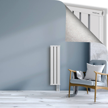 Obi Dekoratif Alüminyum Radyatör 1000x244 Beyaz Alt Sağ 50mm