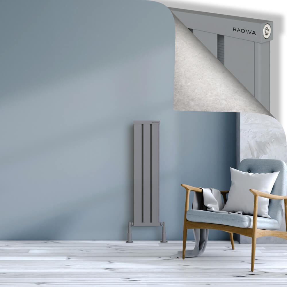 Obi Dekoratif Alüminyum Radyatör 1000x244 Gri - 1