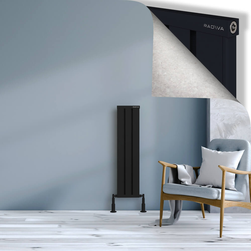 Obi Dekoratif Alüminyum Radyatör 1000x244 Siyah 
